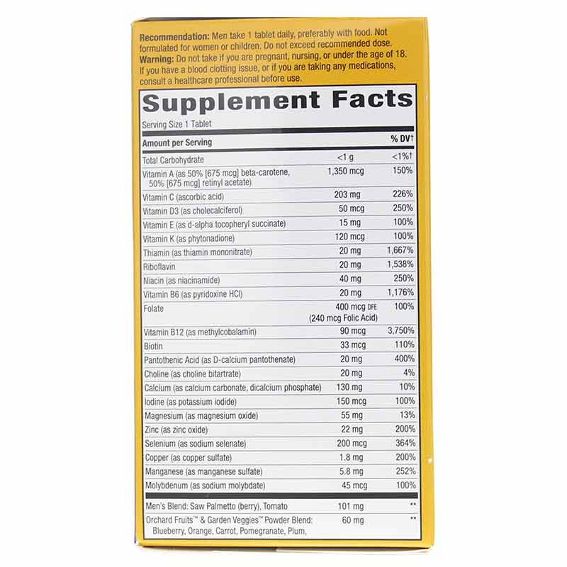 Alive Once Daily Men's 50+ Ultra Potency Multi, by Natures Way, image #2