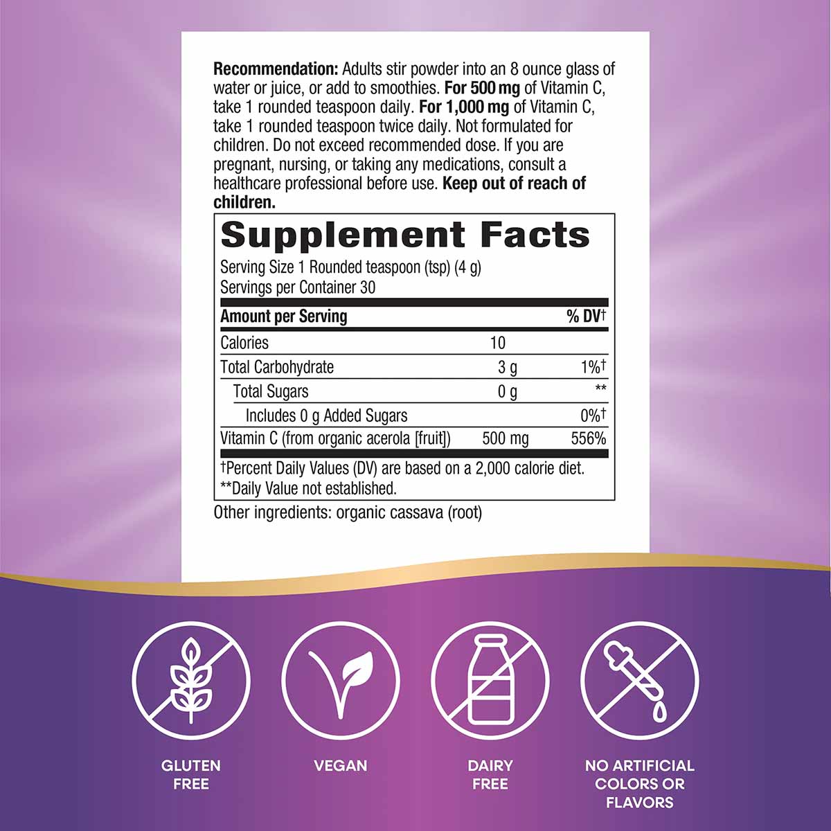 Alive Vitamin C Powder, by Natures Way
