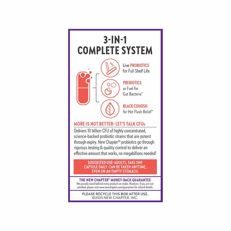 All Flora Probiotic Menopause Balance, 30 Count, by New Chapter, image #3