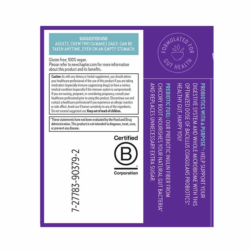 All-Flora Probiotic + Prebiotic Gummies, 60 Gummies, by New Chapter, image #3