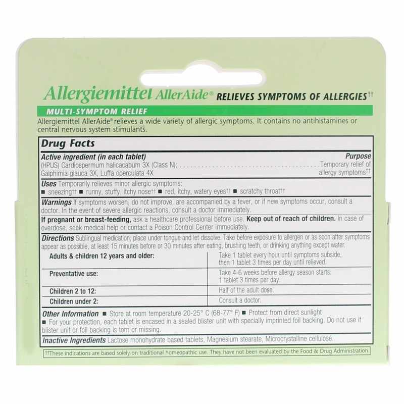 Allergiemittle AllerAide, by Boericke & Tafel, image #2