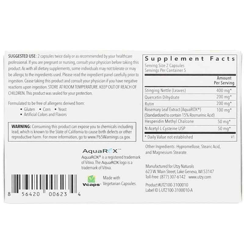 Allurtica Seasonal Support, 10 Capsules, by Utzy Naturals, image #2