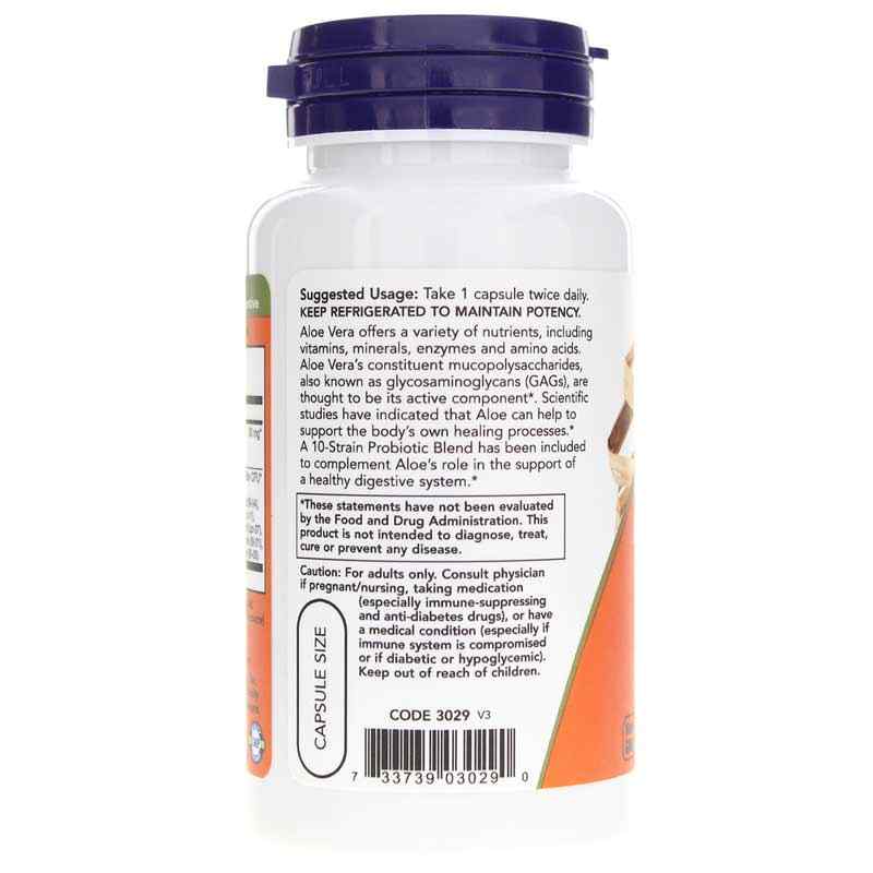 Aloe 10,000 & Probiotics, by NOW Foods, image #3