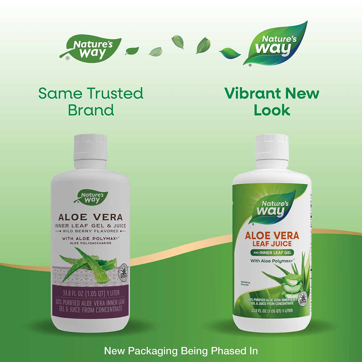 Aloe Vera Inner Leaf Gel & Juice Wild Berry, Natures Way – Natural