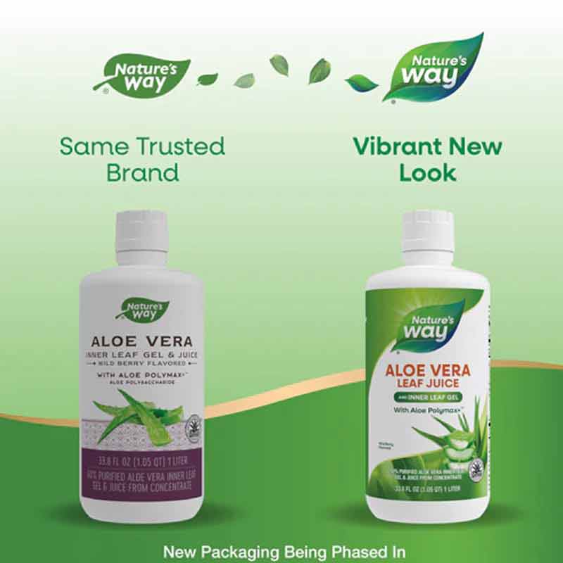Aloe Vera Inner Leaf Gel & Juice Wild Berry, Natures Way – Natural