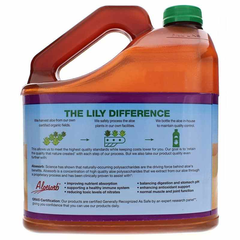 Aloe Vera Juice Whole Leaf Preservative Free, 128 Oz, by Lily Of The Desert, image #3