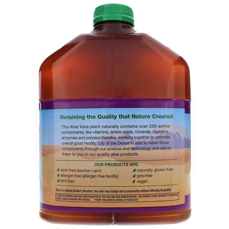 Aloe Vera Juice Whole Leaf Preservative Free, 128 Oz, by Lily Of The Desert, image #4