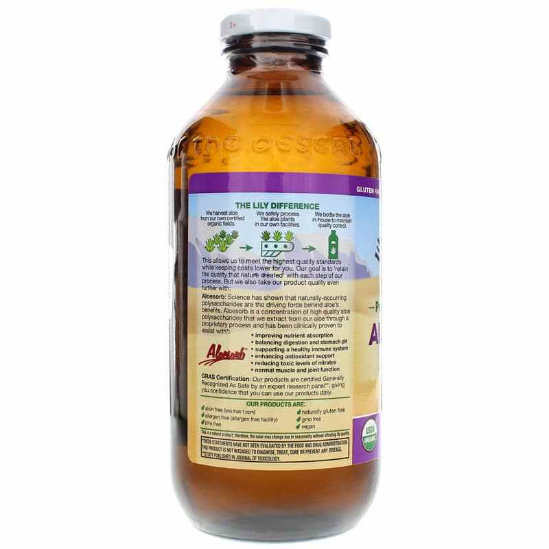 Aloe Vera Juice Whole Leaf Preservative Free, 16 Oz, by Lily Of The Desert, image #3