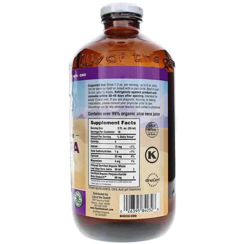 Aloe Vera Juice Whole Leaf Preservative Free, 32 Oz, by Lily Of The Desert, image #2