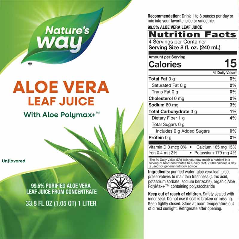 Aloe Vera Leaf Juice, by Natures Way, image #2