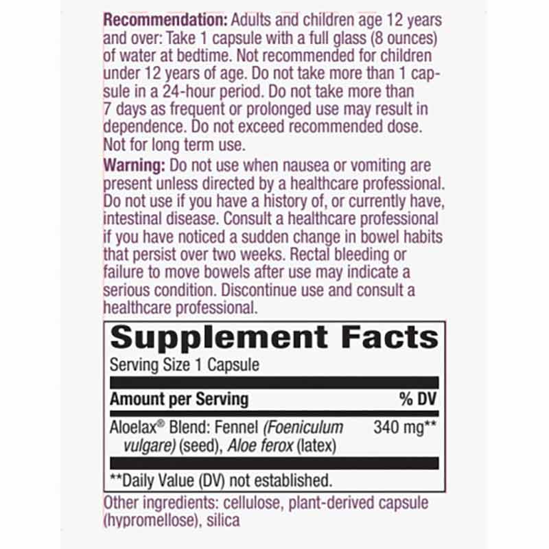 Aloelax with Fennel Seed, by Natures Way, image #2