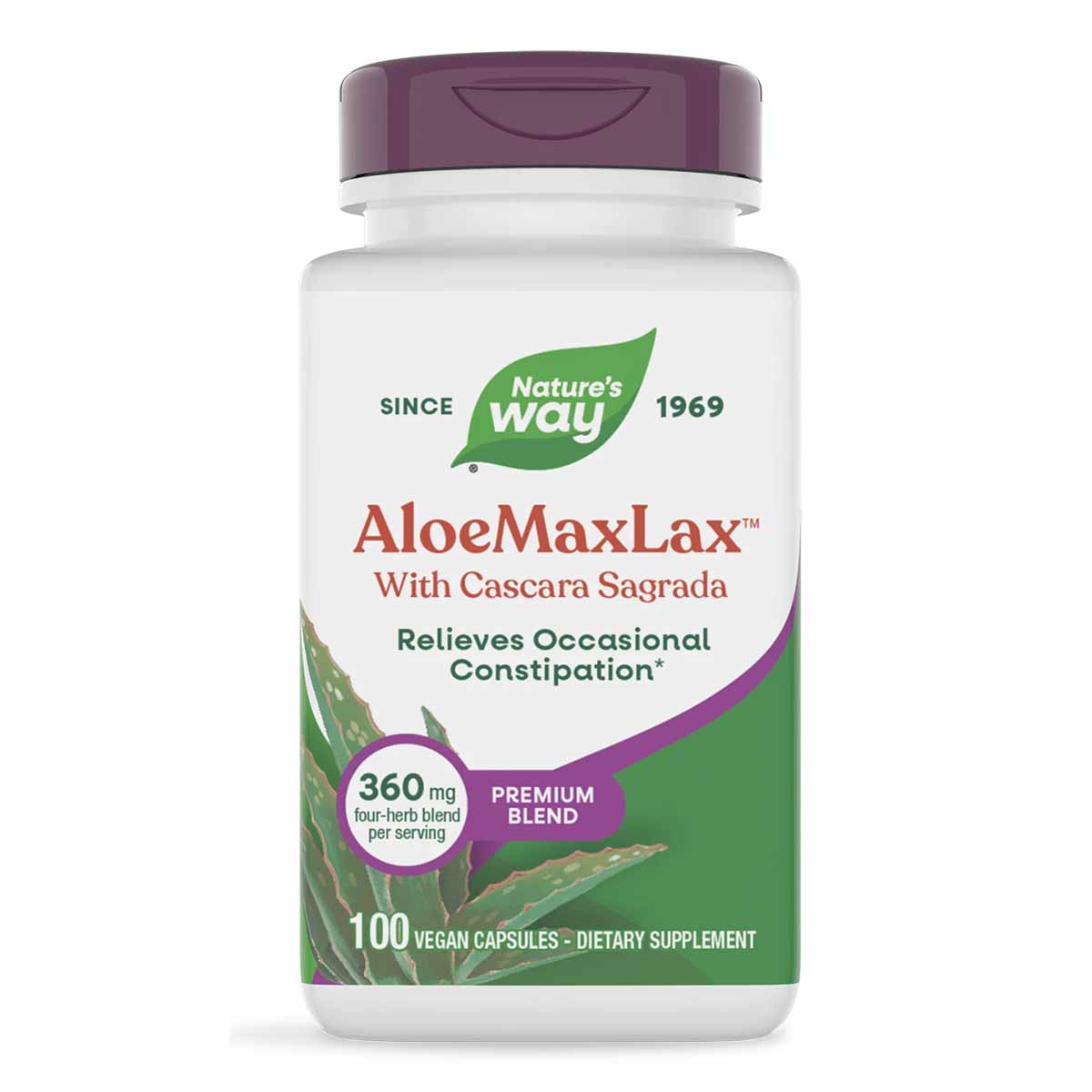 AloeMaxLax Premium Blend with Cascara Sagrada, by Natures Way