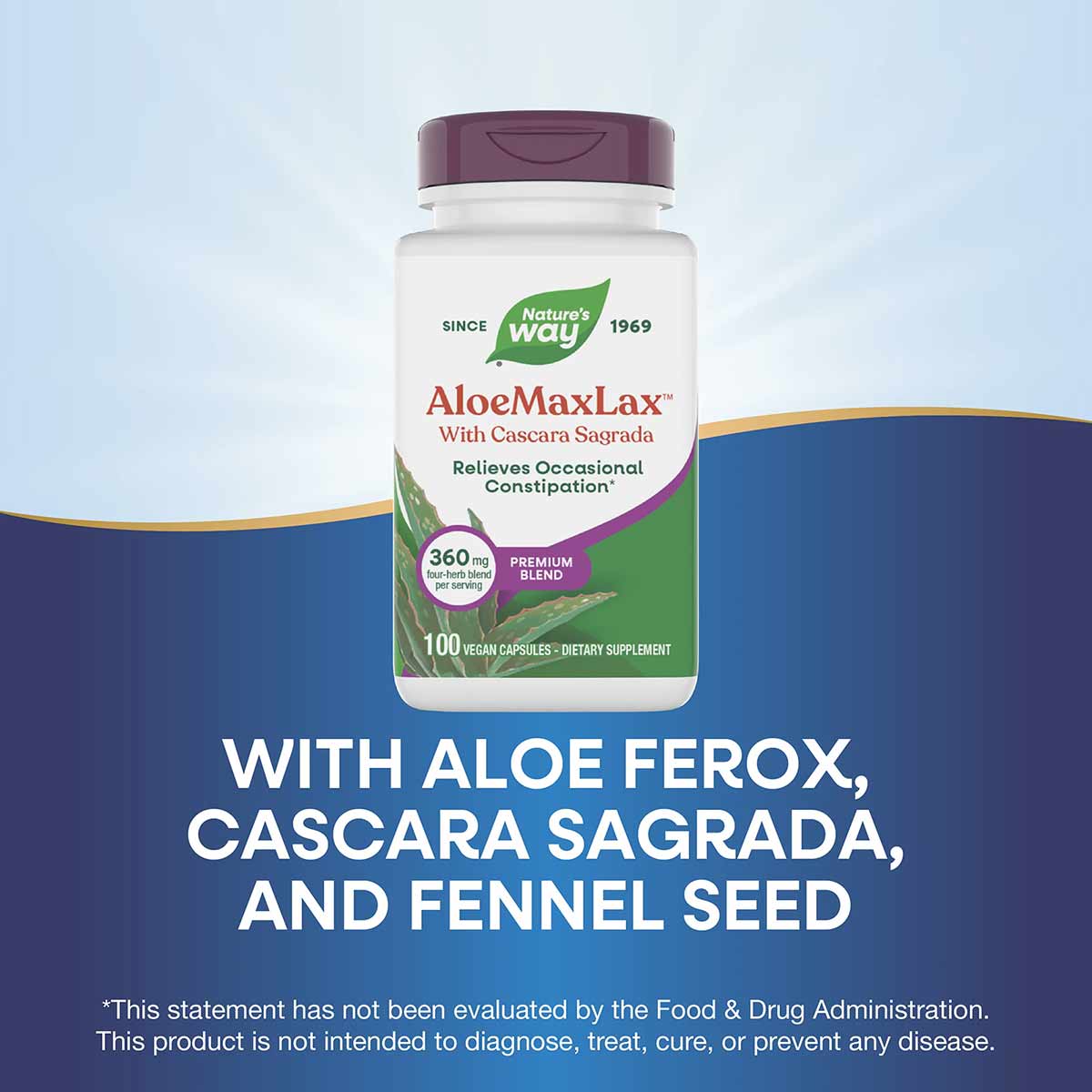 AloeMaxLax Premium Blend with Cascara Sagrada, by Natures Way