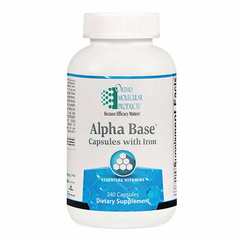 Alpha Base Capsules with Iron, Ortho Molecular – Natural Healthy Concepts