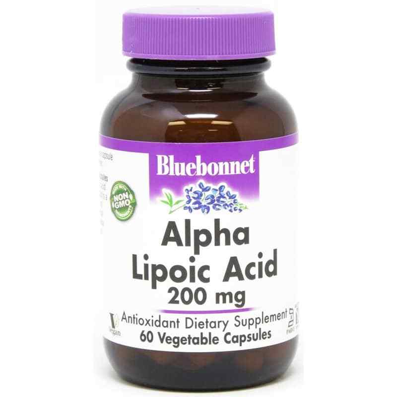 Alpha Lipoic Acid 200 Mg, 60 Veg Capsules, by Bluebonnet