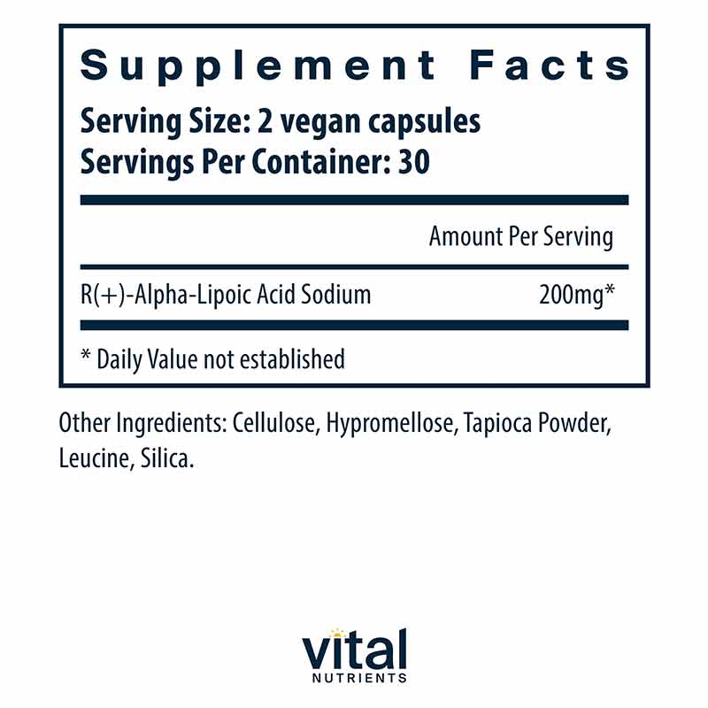 Alpha Lipoic Acid 200 Mg, by Vital Nutrients, image #4