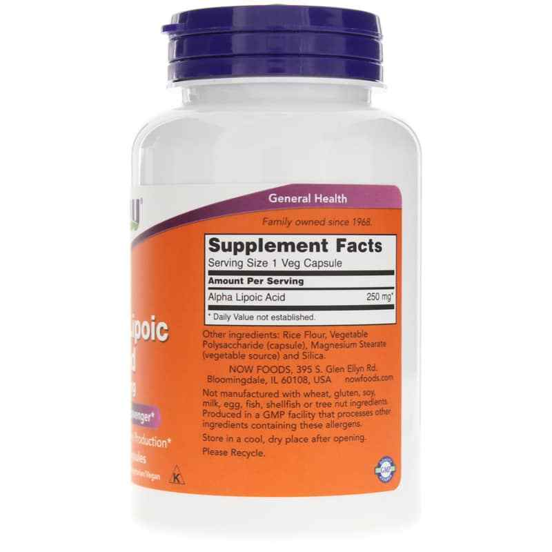 Alpha Lipoic Acid 250 Mg, by NOW Foods, image #2