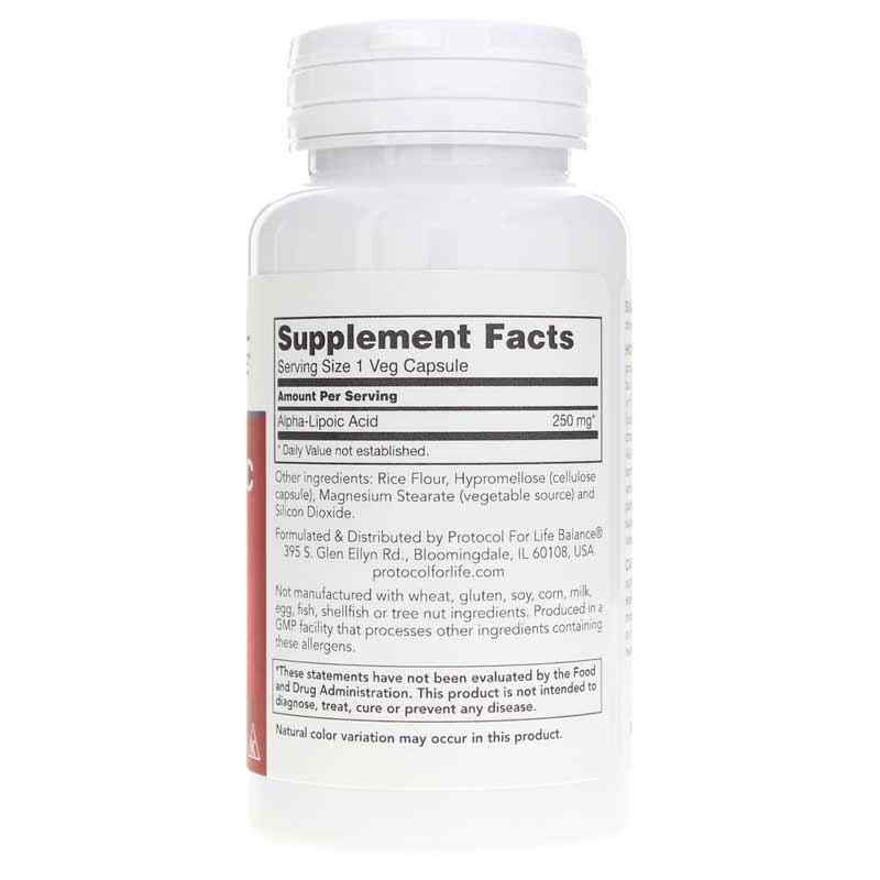 Alpha-Lipoic Acid 250 Mg, by Protocol For Life Balance, image #2