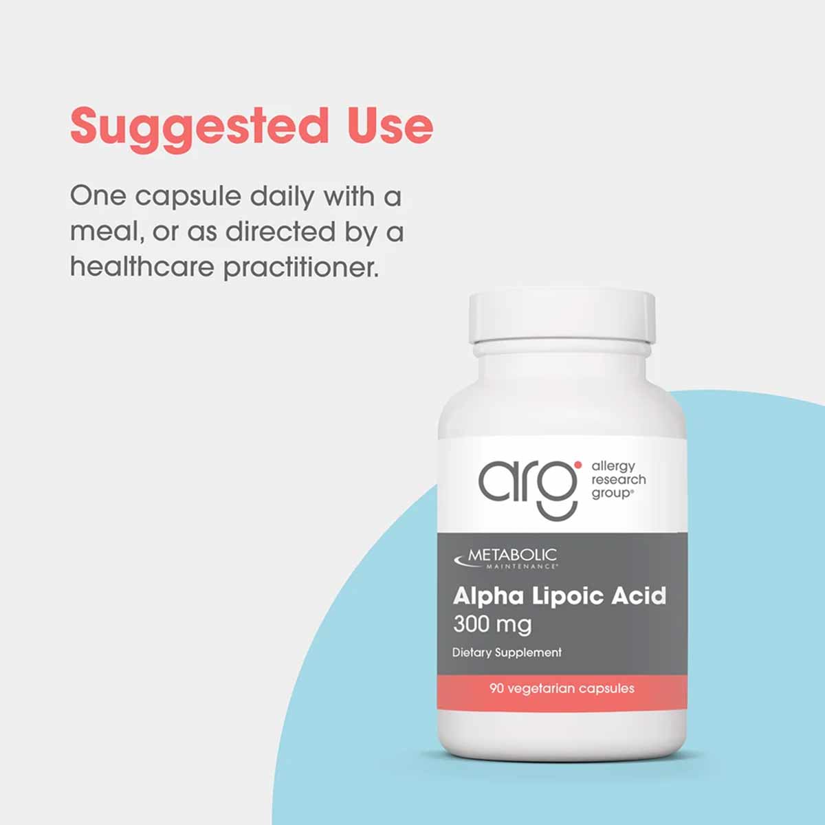 Alpha Lipoic Acid 300 Mg, 90 Capsules, by Allergy Research Group