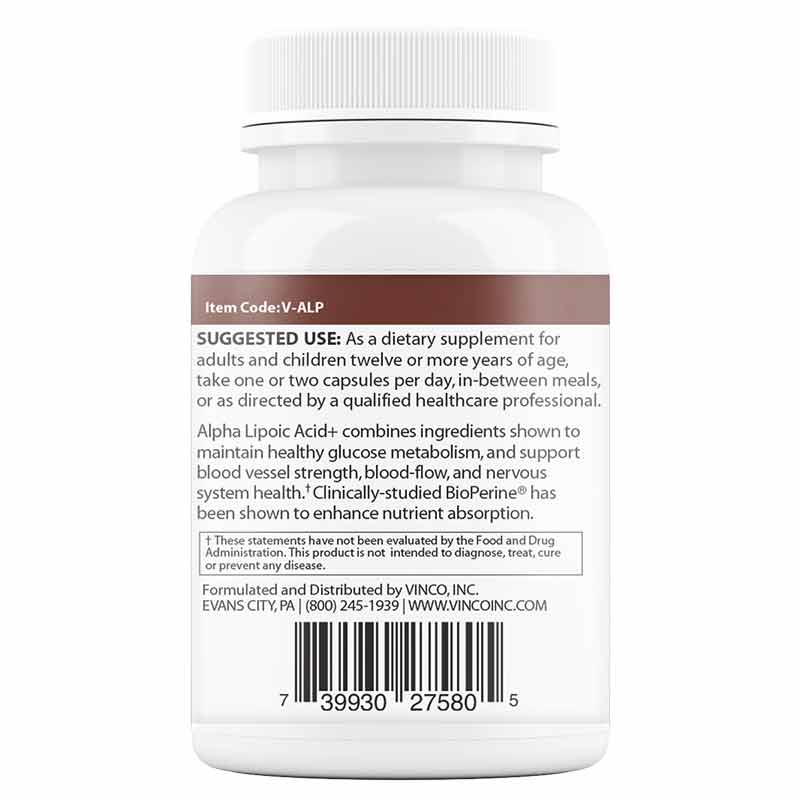 Alpha Lipoic Acid + 500 Mg, by Vinco, image #3