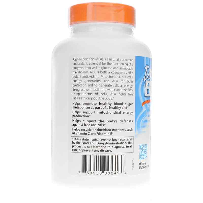 Alpha Lipoic Acid 600 Mg, 180 Veg Capsules, by Doctors Best, image #3