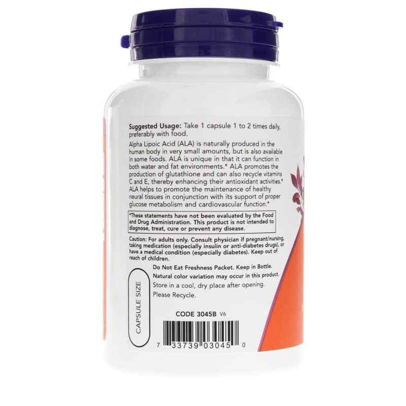 Alpha Lipoic Acid 600 Mg, by NOW Foods, image #3