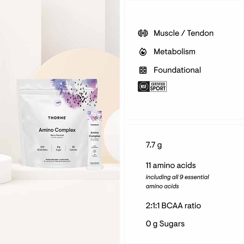 Amino Complex, Berry, 30 Packets, by Thorne Research, image #3