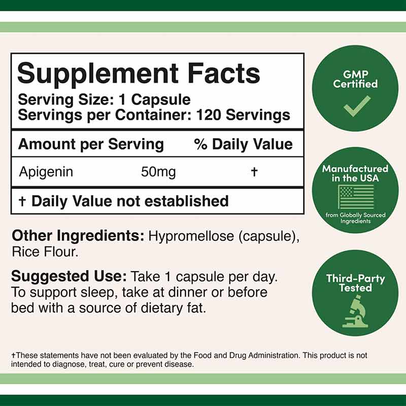 Apigenin, 120 Capsules, by Double Wood Supplements, image #4