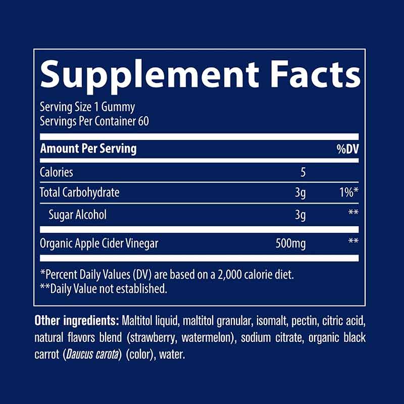Apple Cider Vinegar Gummies 500 Mg, by Trace Minerals Research, image #2