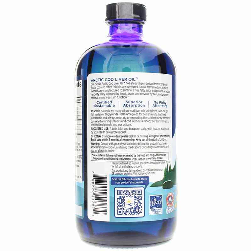 Arctic Cod Liver Oil, Orange, 16 Oz, by Nordic Naturals, image #3