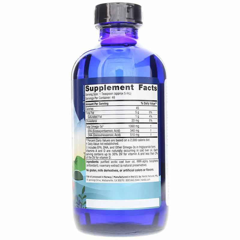 Arctic Cod Liver Oil, Plain, 8 Oz, by Nordic Naturals, image #2