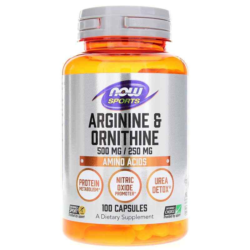 Arginine & Ornithine, 100 Capsules, by NOW Foods