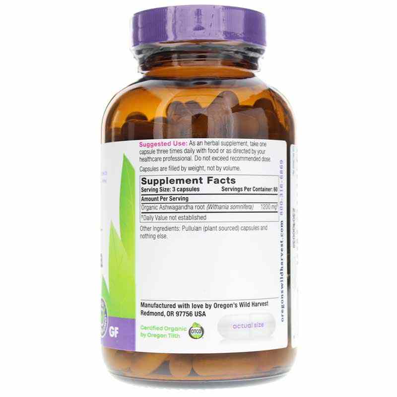 Ashwagandha, 180 Vegan Capsules, by Oregons Wild Harvest, image #2