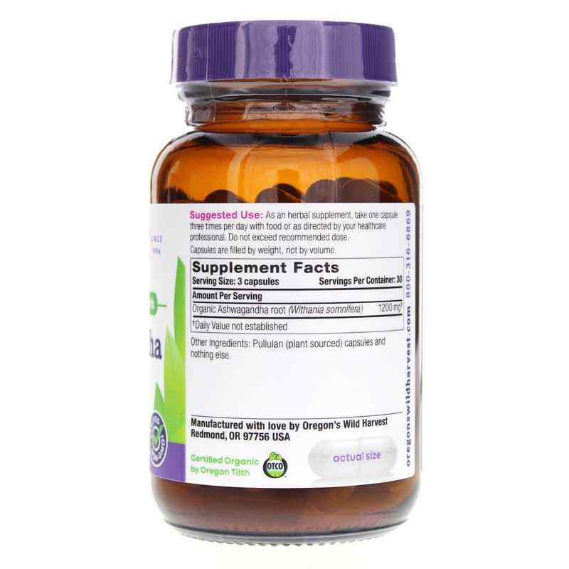 Ashwagandha, 90 Vegan Capsules, by Oregons Wild Harvest, image #2