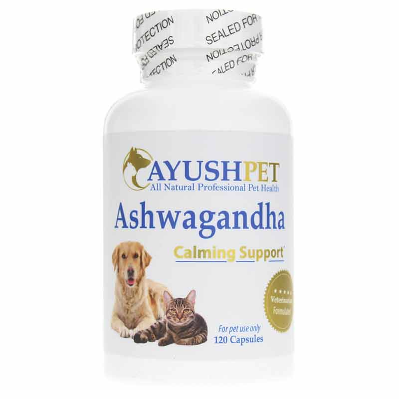 Ashwagandha Calming Support Capsules for Cats & Dogs, by Ayush Herbs