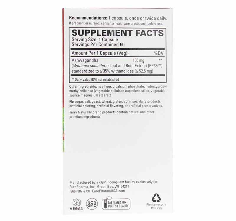 Ashwagandha EP35 Extra Strength, by Terry Naturally, image #2