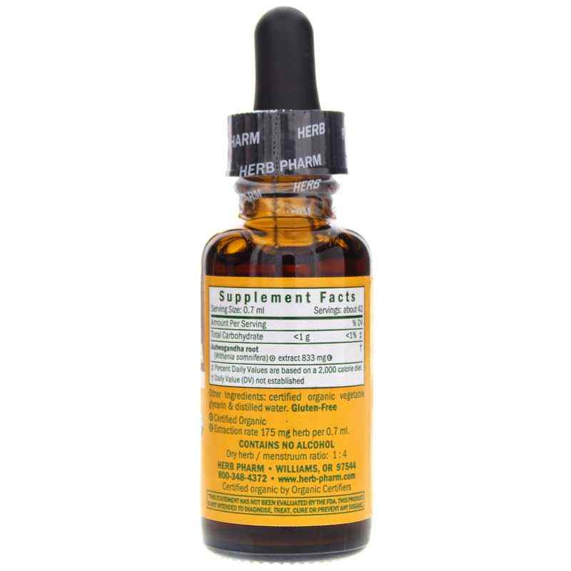 Ashwagandha Extract Alcohol Free, 1 Oz, by Herb Pharm, image #2