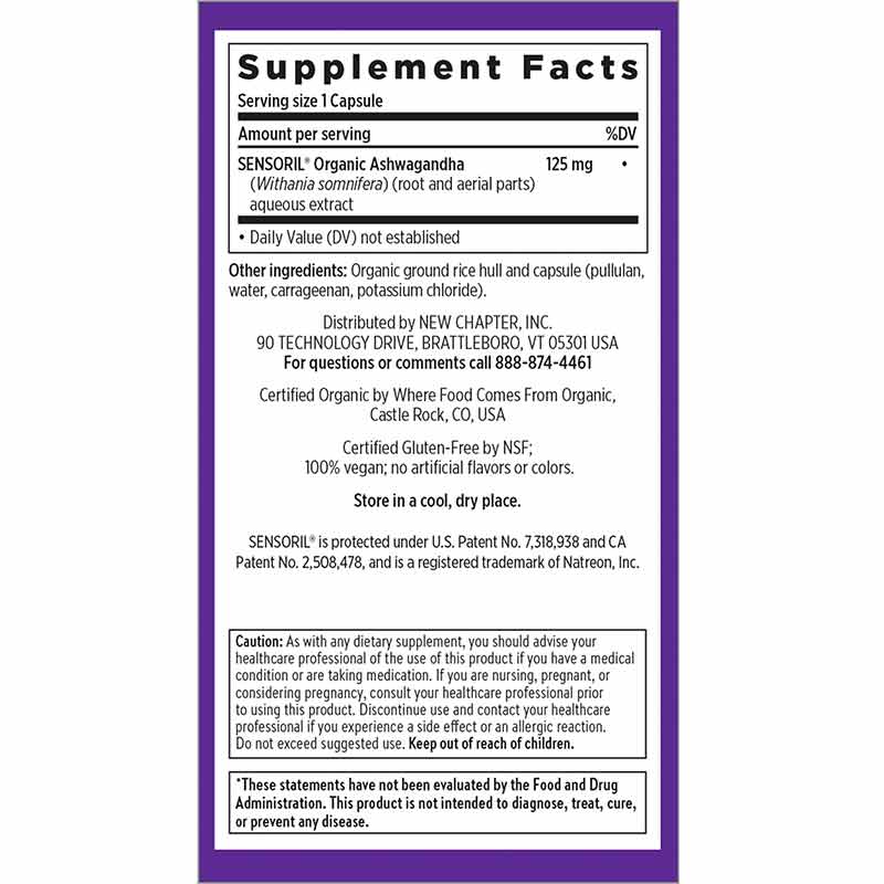 Ashwagandha Force, 60 Vegan Capsules, by New Chapter, image #2