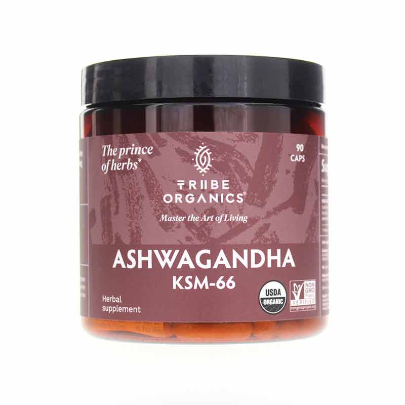 Ashwagandha KSM-66, 90 Capsules, by Tribe Organics