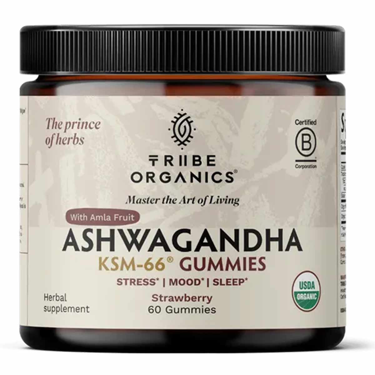 Ashwagandha KSM-66 Gummies, 60 Gummies, by Tribe Organics