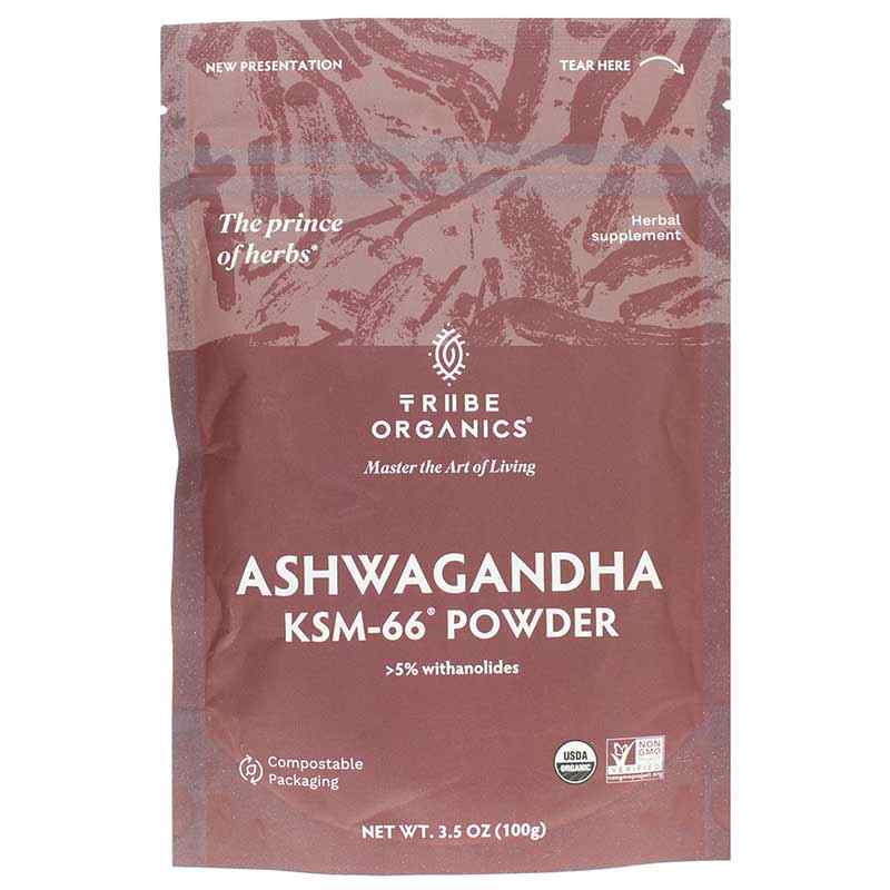 Ashwagandha KSM-66 Powder, by Tribe Organics