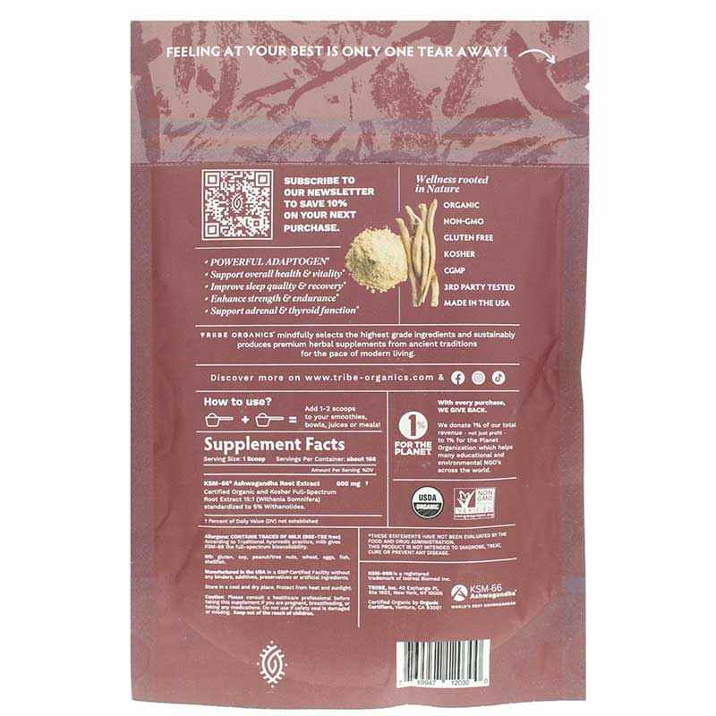 Ashwagandha KSM-66 Powder, by Tribe Organics, image #2