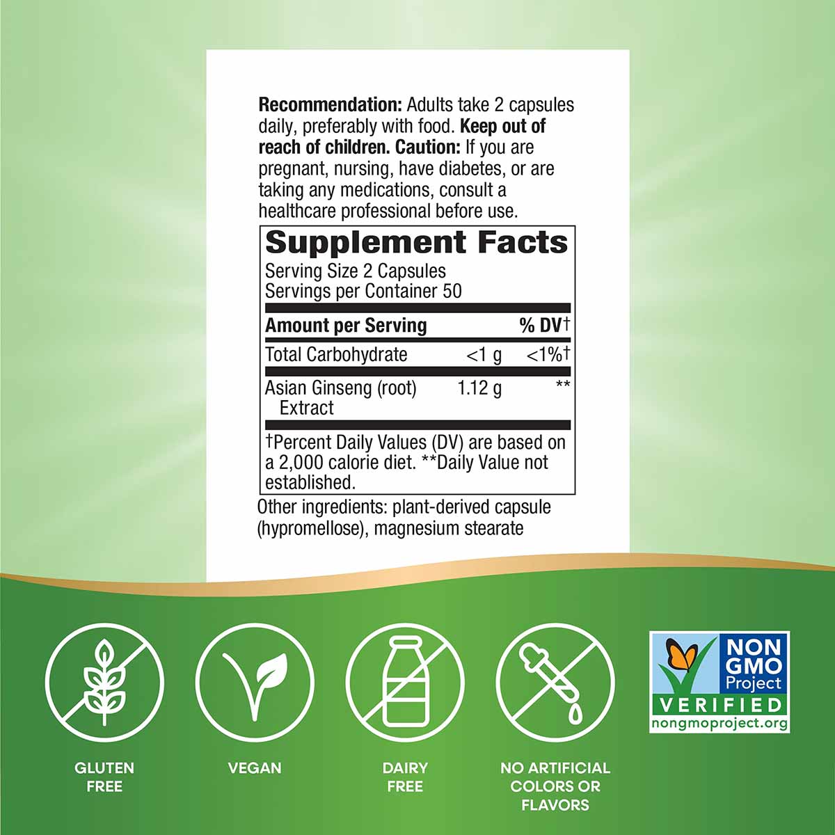 Asian Ginseng, by Natures Way