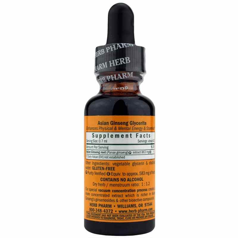 Asian Ginseng Alcohol Free, 1 Oz, by Herb Pharm, image #2