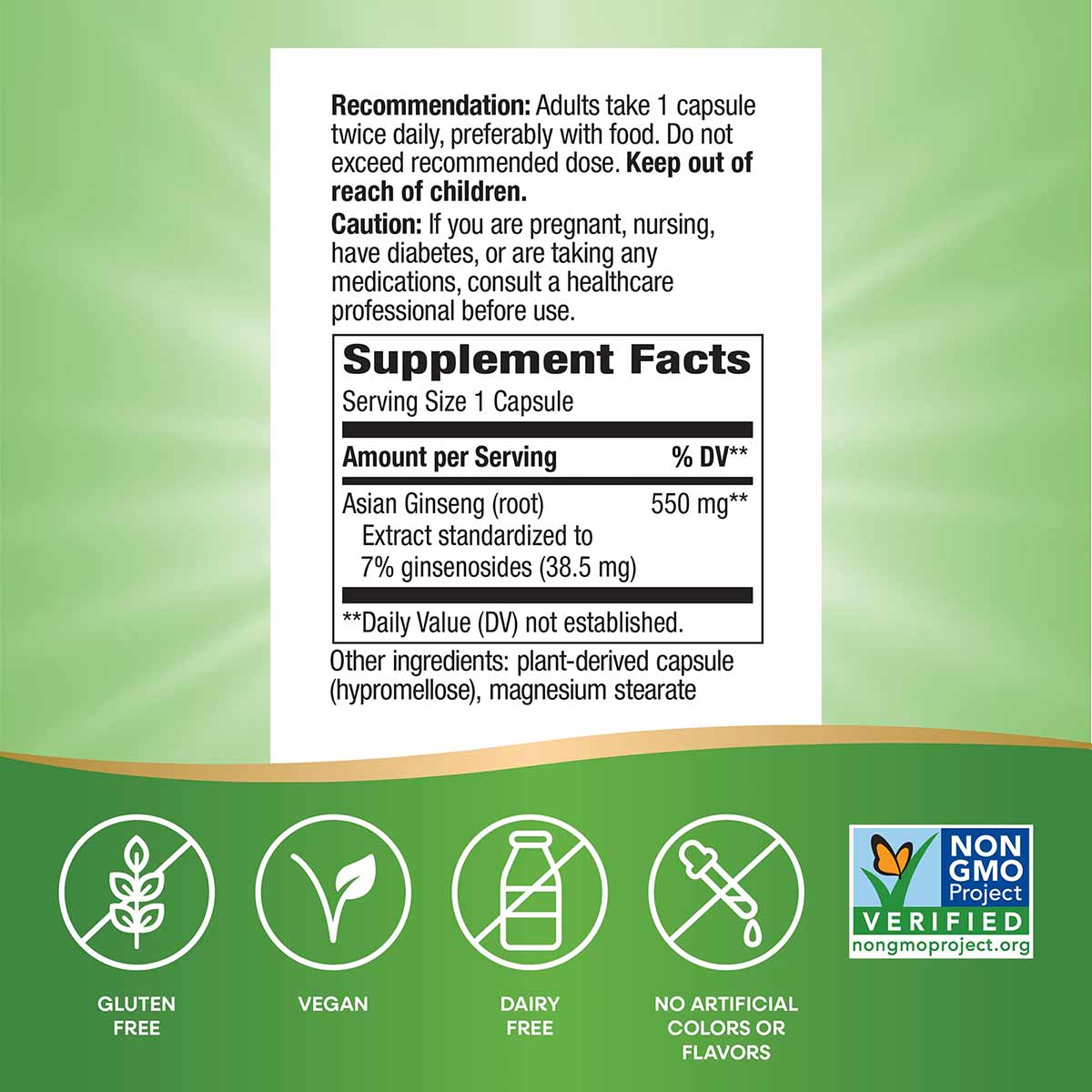 Asian Ginseng Premium Extract, by Natures Way