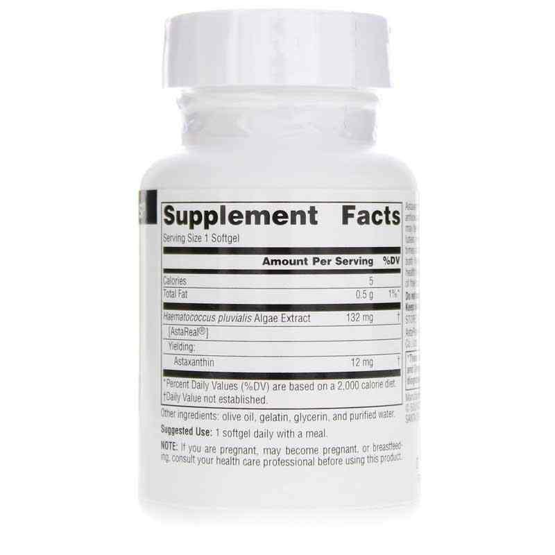 Astaxanthin 12 Mg, 30 Softgels, by Source Naturals, image #2