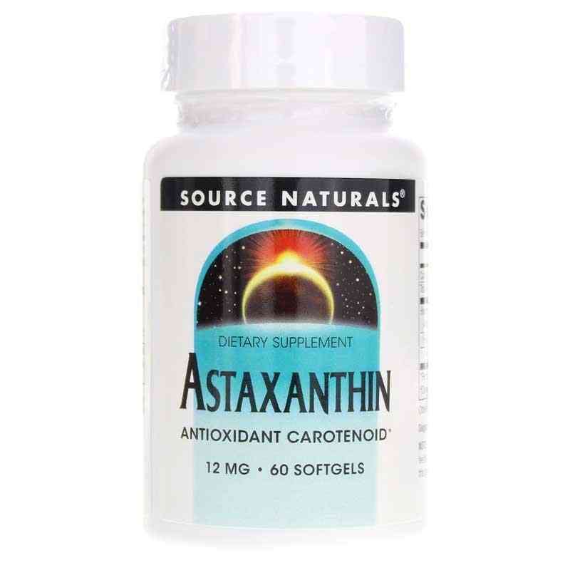 Astaxanthin 12 Mg, 60 Softgels, by Source Naturals