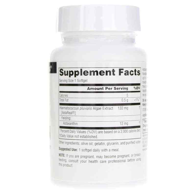 Astaxanthin 12 Mg, 60 Softgels, by Source Naturals, image #2