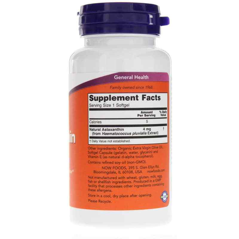Astaxanthin 4 Mg, by NOW Foods, image #2