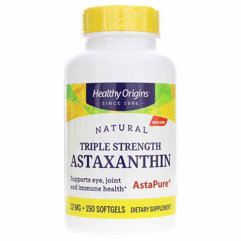 Astaxanthin Triple Strength 12 Mg, 150 Softgels, by Healthy Origins